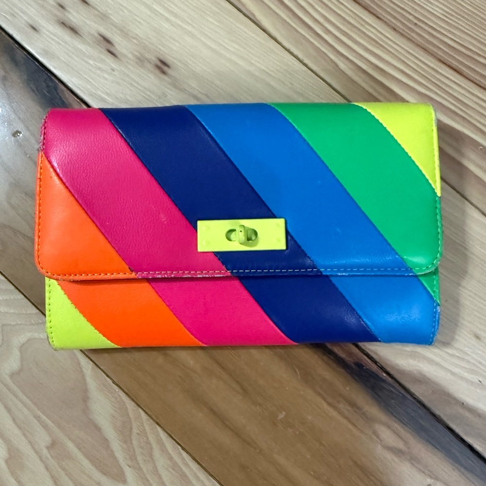 Kurt Geiger Multicolor Rainbow Clutch